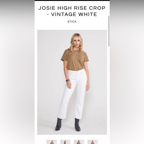 Etica Josie Pop Crop High Rise
Jeans (Vintage White) - Picture 3 of 3